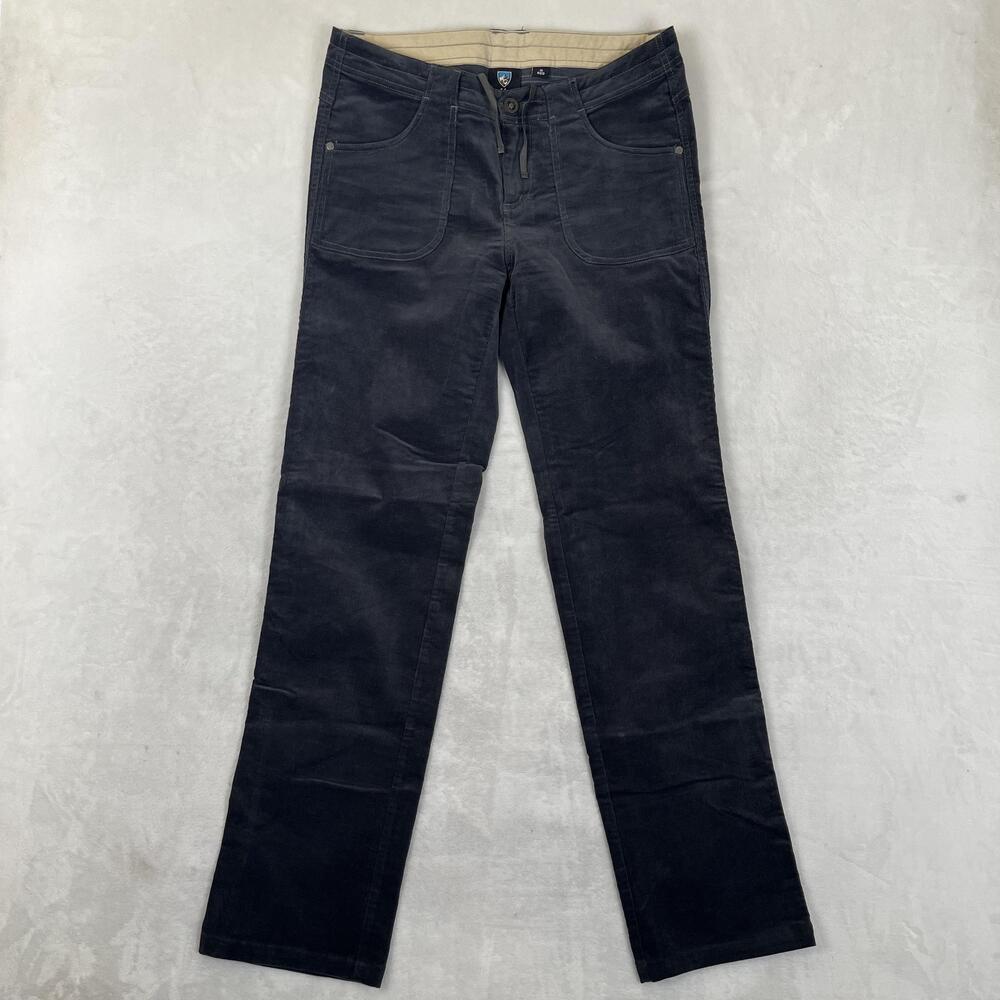 Kuhl Pants Womens 10 Gray Corduroy Chino Straight Leg Stretch Travel Hiking - Picture 1 of 9